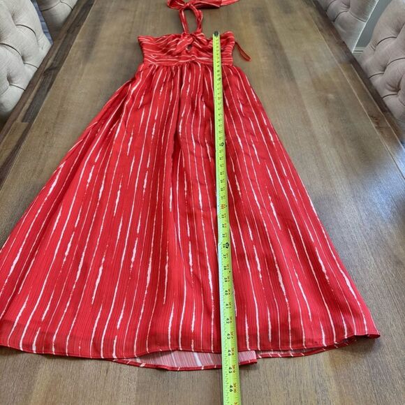 Sachin & Babi Casual Midi Dress Size 0‎ Halter Top Smocked Back - Picture 7 of 16